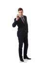 Businessman showing perfect sign. Royalty Free Stock Photo