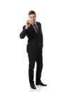 Businessman showing perfect sign. Royalty Free Stock Photo