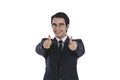 Businessman showing thumb sign Royalty Free Stock Photo