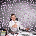 Businessman showing thumb up Royalty Free Stock Photo