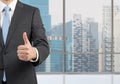 Businessman showing thumbs up sign Royalty Free Stock Photo