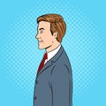Businessman pop art vector illustration
