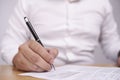 Businessman Signing Contract Royalty Free Stock Photo