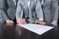 Businessman signing contract Royalty Free Stock Photo