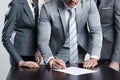 Businessman signing contract Royalty Free Stock Photo