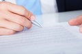 Businessman signing contract paper Royalty Free Stock Photo