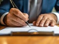 Businessman Signing a Document