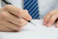 Businessman signing documents Royalty Free Stock Photo