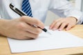 Businessman signing documents Royalty Free Stock Photo