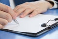 Businessman signing documents Royalty Free Stock Photo