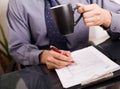 Businessman signing papers Royalty Free Stock Photo