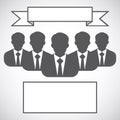 Businessman silhouette avatar profile picture group, team,