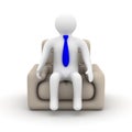 Businessman sitting in an armchair. Royalty Free Stock Photo