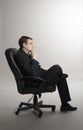 Businessman sitting in a chair