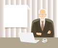 Businessman sitting at the office desk Royalty Free Stock Photo