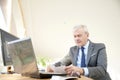 Businessman sitting at the office Royalty Free Stock Photo