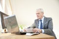 Businessman sitting at the office Royalty Free Stock Photo