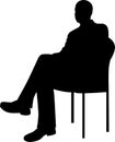 Businessman Sitting Silhouette