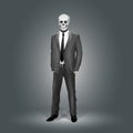 Businessman with Skull Head