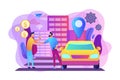 Carsharing service concept vector illustration.