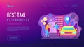 Carsharing service concept landing page.