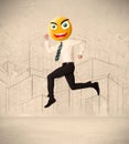 Businessman with smiley face