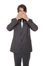 Businessman - speak no evil Royalty Free Stock Photo