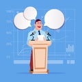 Businessman Speaker Candidate Public Speech Conference Meeting Business Seminar Royalty Free Stock Photo