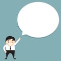 Businessman with speech bubble Royalty Free Stock Photo