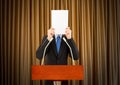 Frightened to public speaking Royalty Free Stock Photo