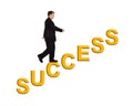 Businessman and stairs Success Royalty Free Stock Photo