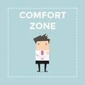 Businessman standing in comfort zone. Royalty Free Stock Photo