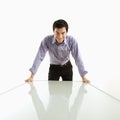 Businessman standing at table Royalty Free Stock Photo