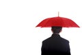 Businessman standing umbrella. Royalty Free Stock Photo