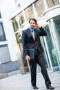 Businessman standing waiting for someone Royalty Free Stock Photo