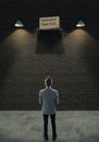 Businessman stands in front of a high shelf with the 2020 stimulus package