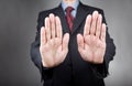 Businessman with stop hands sign Royalty Free Stock Photo