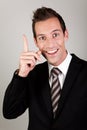 Businessman striked with new Idea Royalty Free Stock Photo