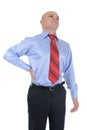 Businessman with strong back pain Royalty Free Stock Photo