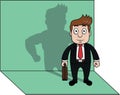 Businessman Strong Personality Color Illustration