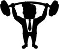 Businessman Strong Shadow Color Illustration