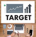 Businessman Success Increase GROWTH TARGET EARNINGS QUALITY Imp Royalty Free Stock Photo