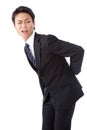 Businessman suffering from low back pain Royalty Free Stock Photo