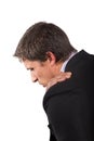 Businessman suffering from shoulder pain Royalty Free Stock Photo