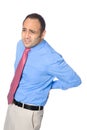 Businessman suffers from lower back pain Royalty Free Stock Photo