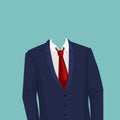 Businessman suit without head vector