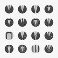 Businessman Suit Icons with White Background