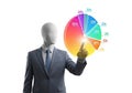 Businessman analyzing data with pie chart Royalty Free Stock Photo
