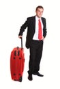 Businessman with suitcase