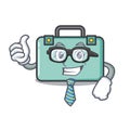 Businessman suitcase character cartoon style Royalty Free Stock Photo